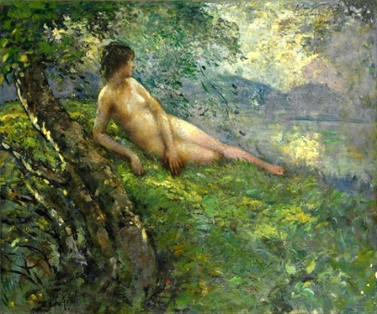 Nude By A Stream