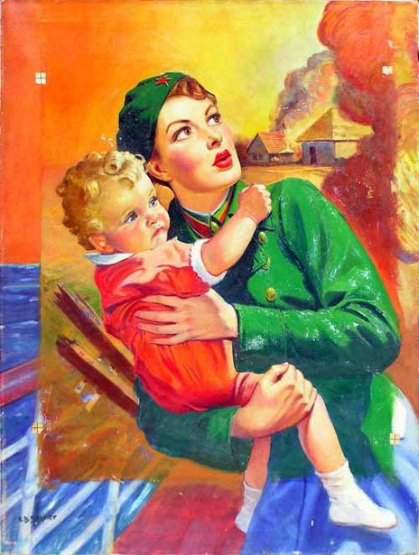 Communist Woman Holding A Child