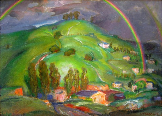 Rainbow And Green Hills
