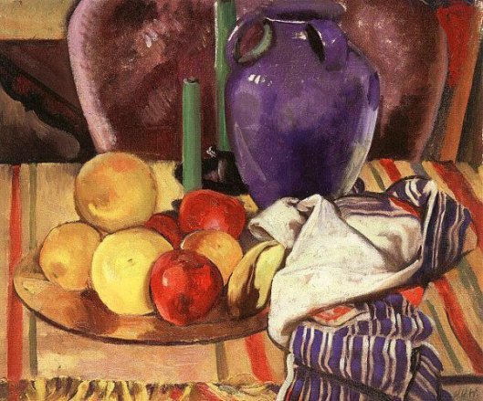 Still Life With Fruit And Candles