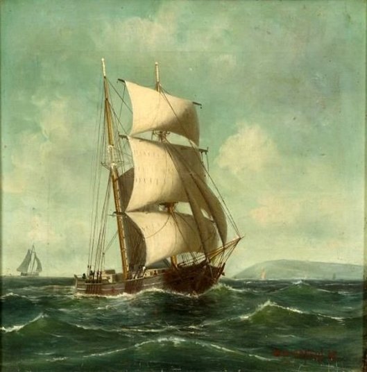 Ship Sailing In Coastal Waters