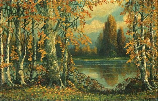 Indiana Autumn River Landscape